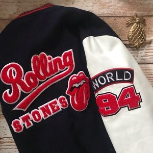 Rolling Stones Varsity Tour Leather Jacket